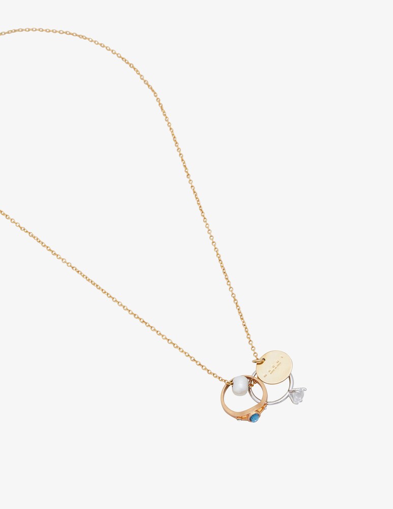 Marni Collana A Catena Con Charms Perla E Anelli