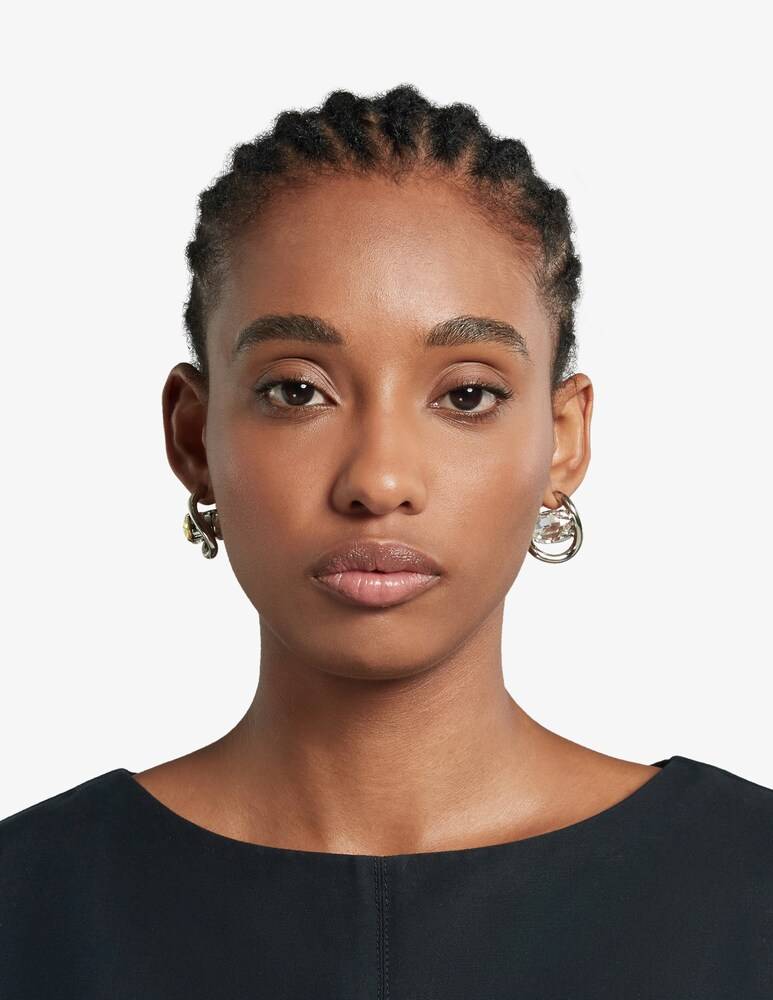 Marni Orecchini A Cerchio Intrecciati Con Strass