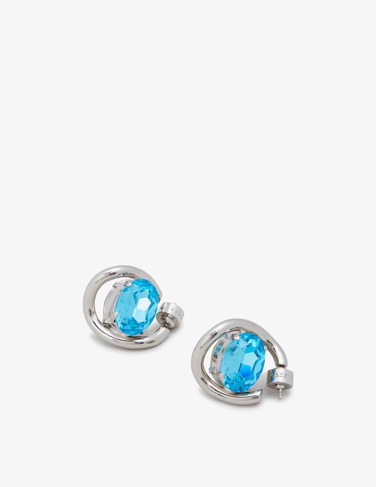 Marni Orecchini a cerchio intrecciati con strass