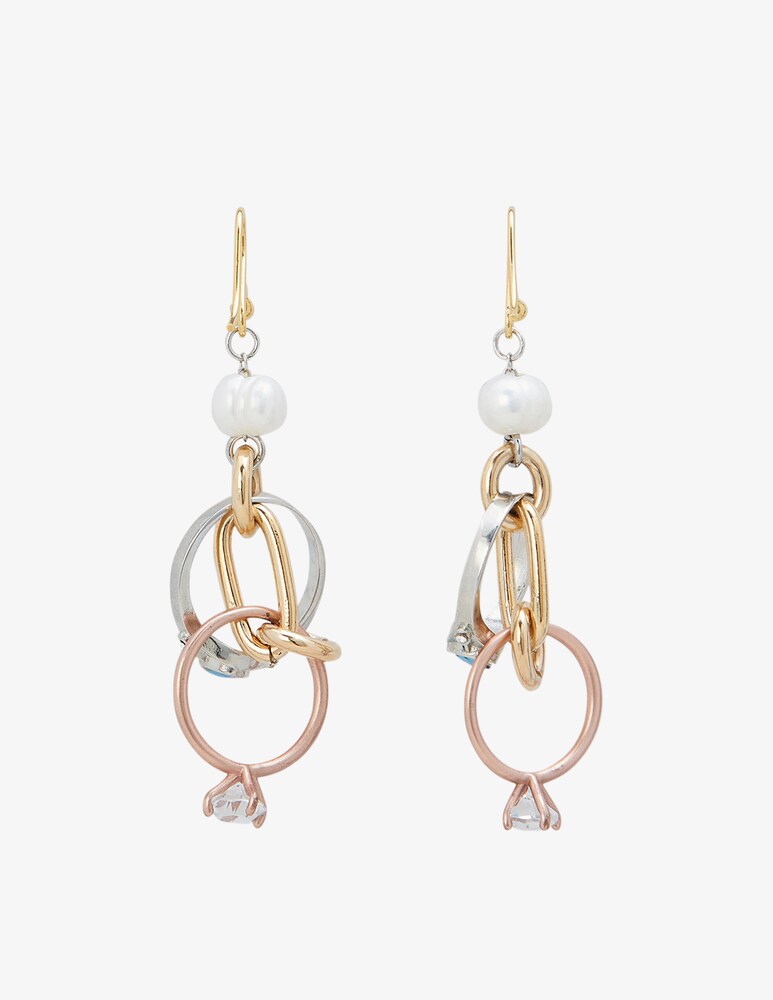 Marni Orecchini Pendenti Con Catene E Anelli Gioiello