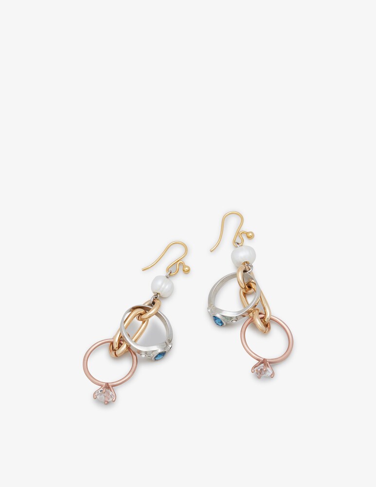 Marni Orecchini Pendenti Con Catene E Anelli Gioiello