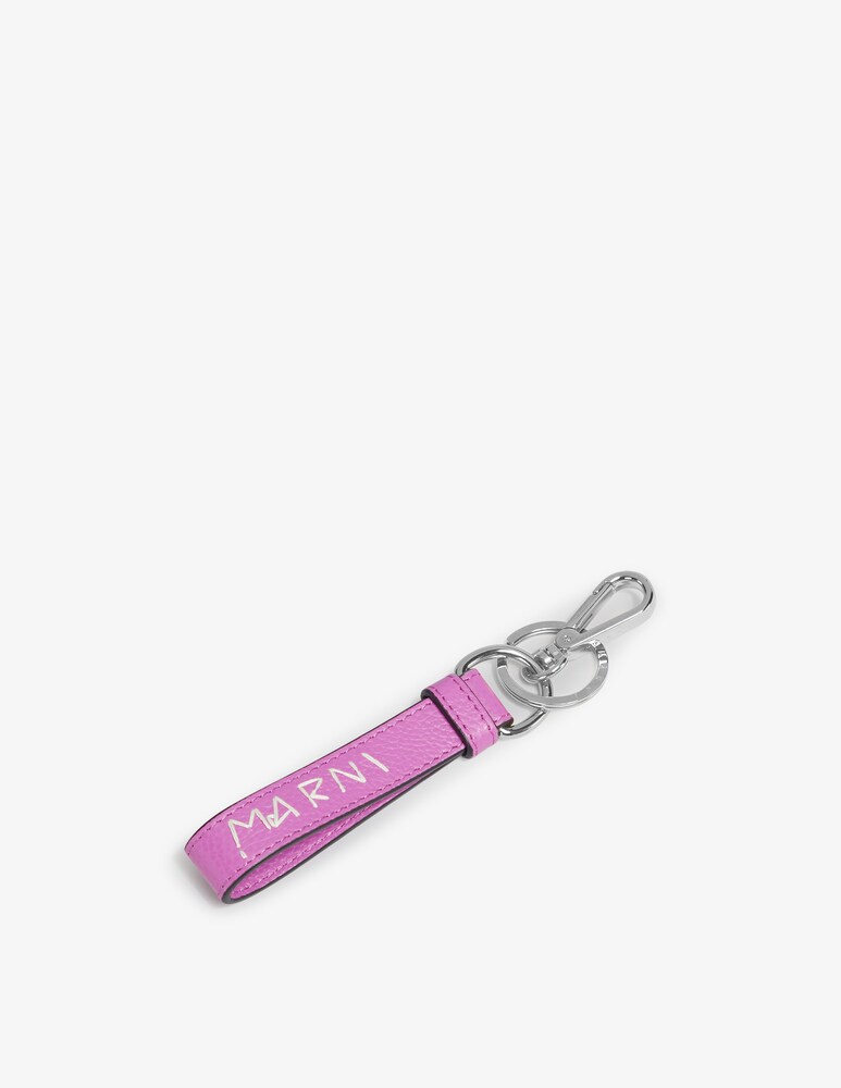 Marni Portachiavi In Pelle Con Impunture