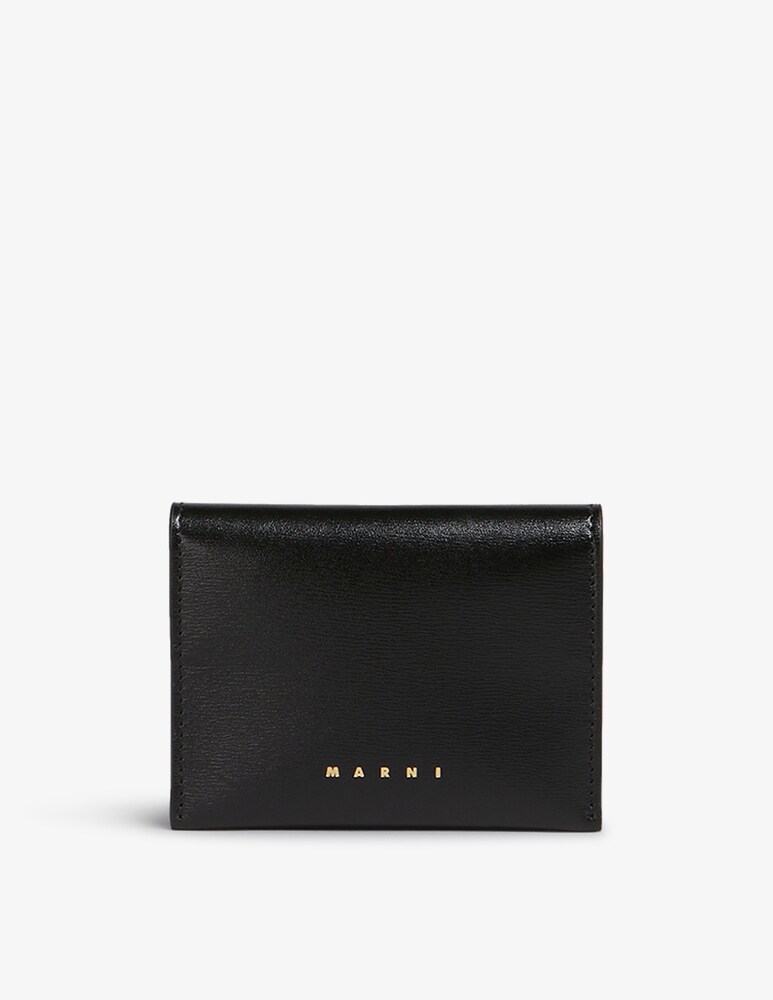 Marni Portafoglio prisma tri-fold in pelle