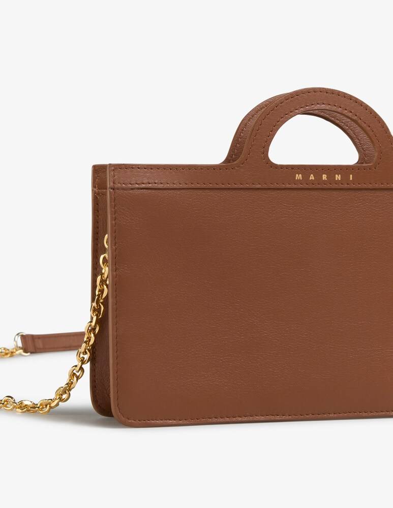 Marni Portafoglio Tropicalia In Pelle Con Tracolla A Catena