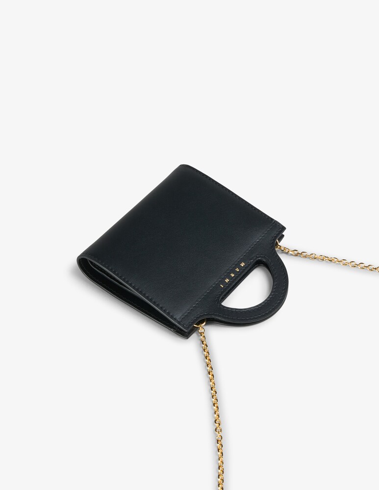 Marni Portafoglio Tropicalia In Pelle Con Tracolla A Catena