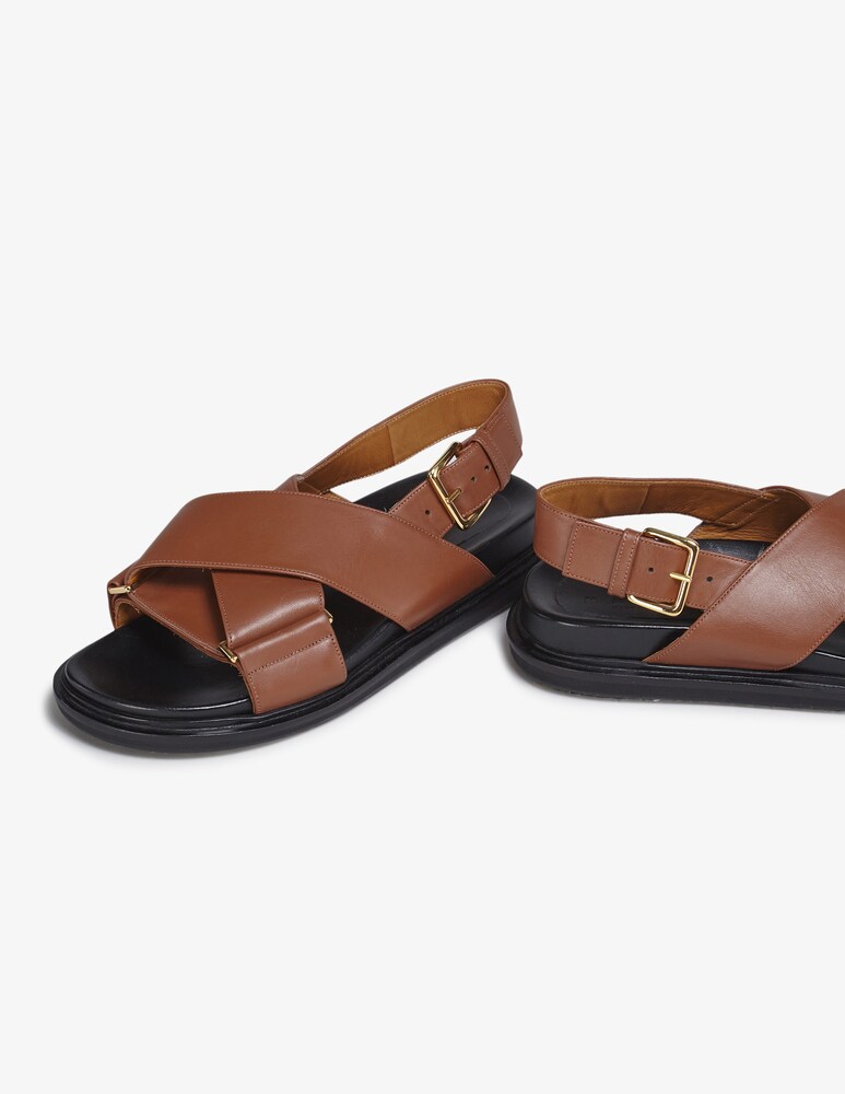 Marni Sandali In Pelle Fussbett