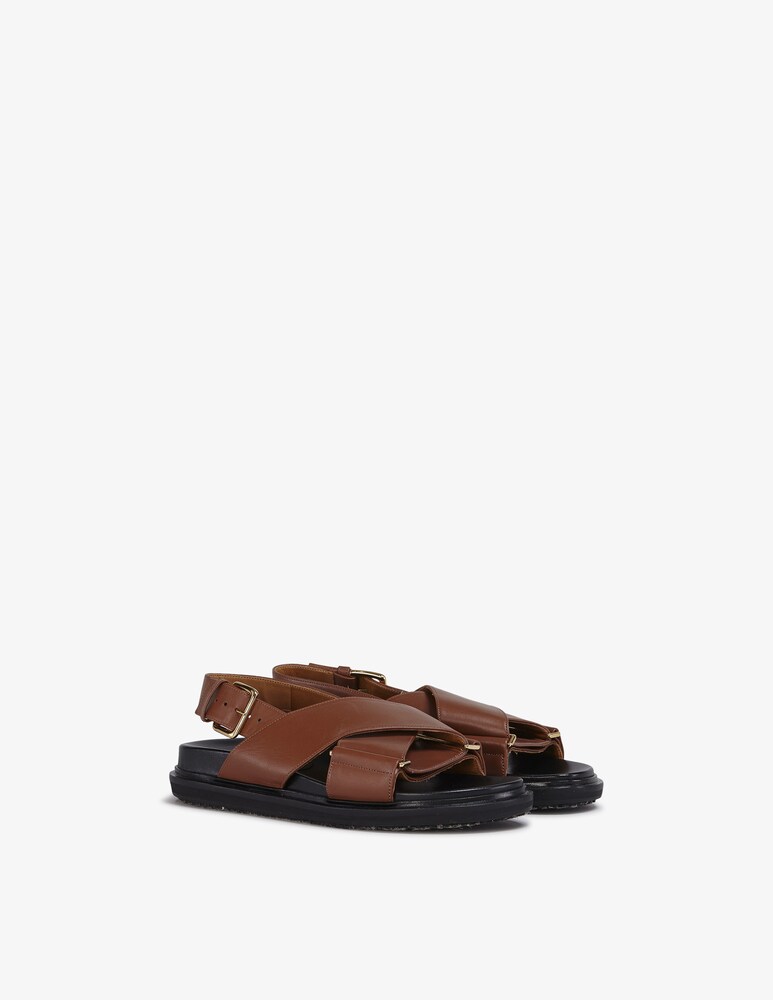 Marni Sandali In Pelle Fussbett