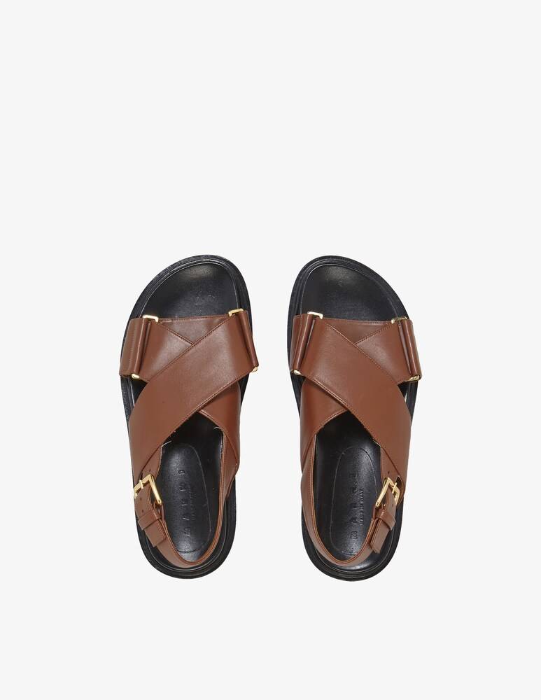 Marni Sandali In Pelle Fussbett