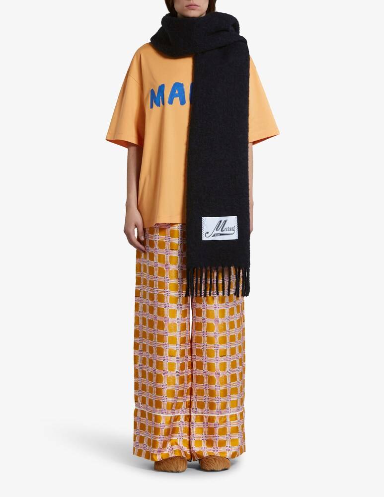 Marni Sciarpa In Lana Garzata - Blu