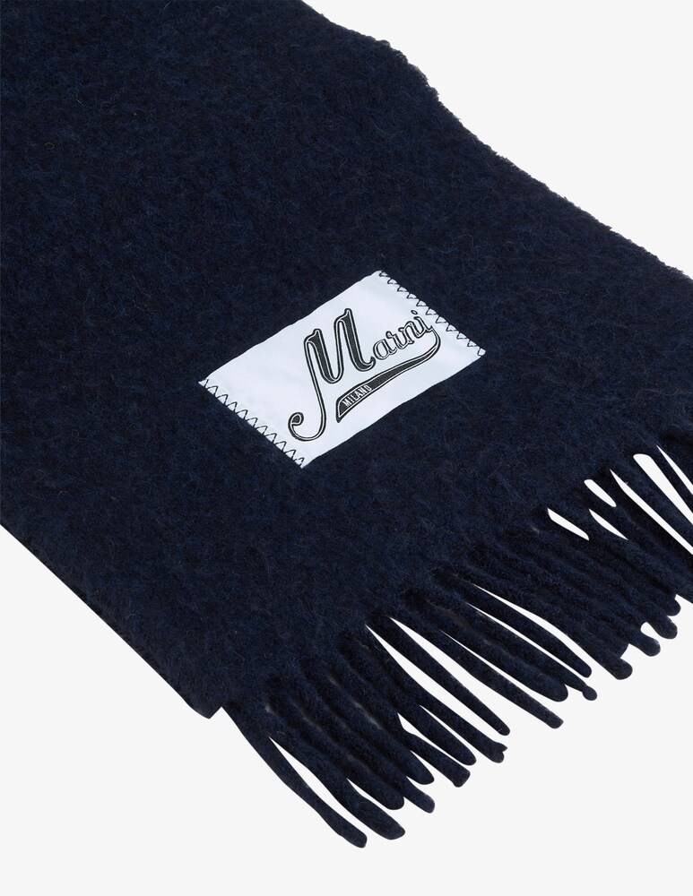 Marni Sciarpa In Lana Garzata - Blu