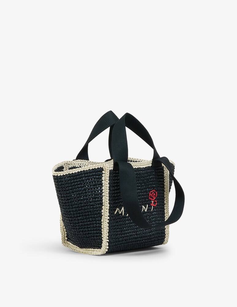 Marni Sillo Borsa Shopper In Maglia Macramé Effetto Rafia