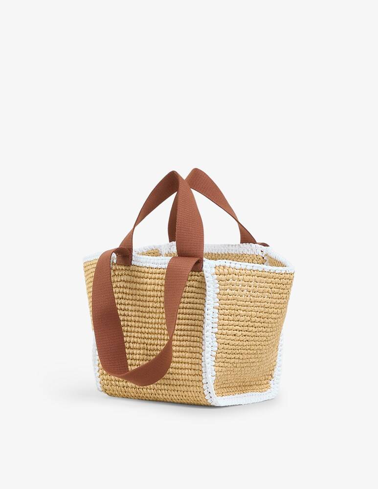 Marni Sillo Borsa Shopper In Maglia Macramé Effetto Rafia