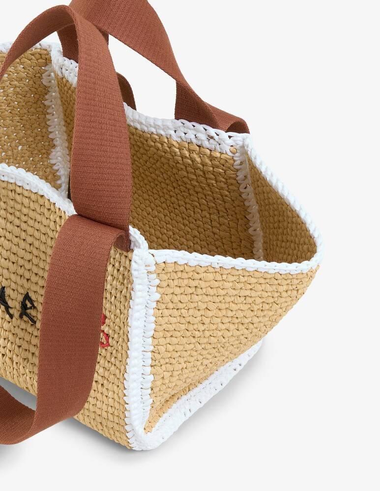 Marni Sillo Borsa Shopper In Maglia Macramé Effetto Rafia
