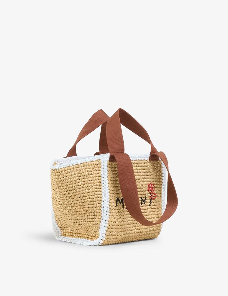 Marni Sillo Borsa Shopper In Maglia Macramé Effetto Rafia