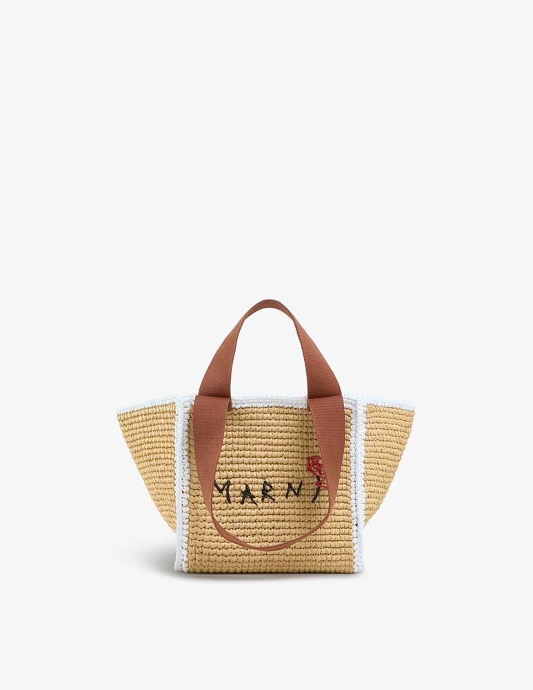 Marni Sillo borsa shopper in maglia macramé effetto rafia
