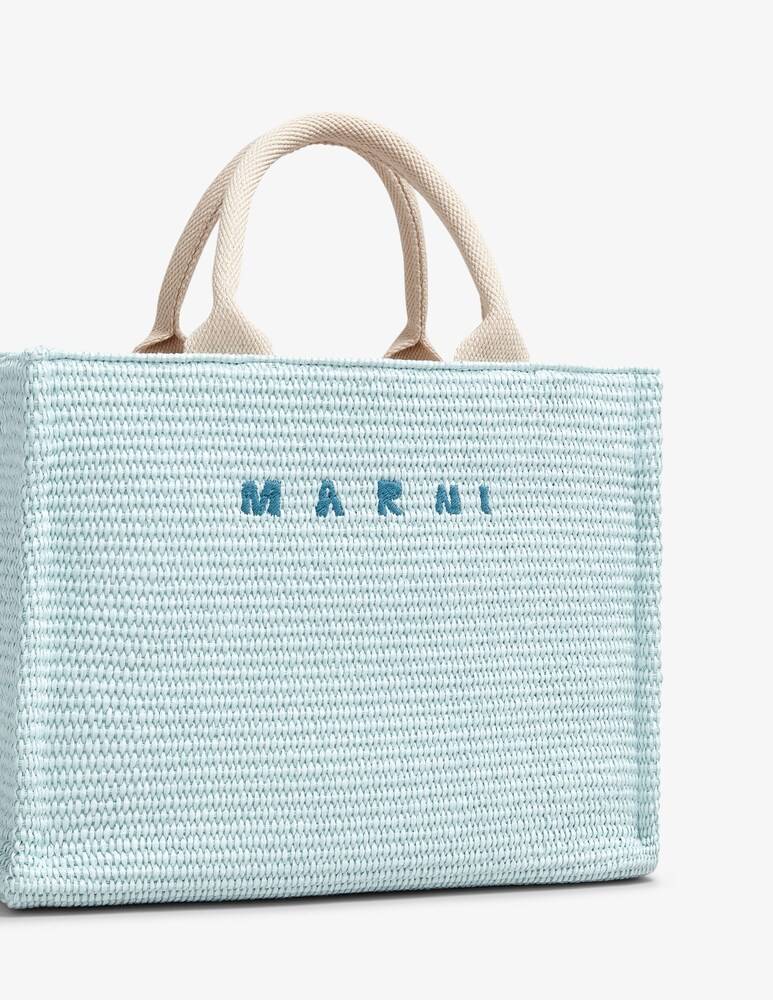 Marni Tote Bag Piccola In Tessuto Effetto Rafia