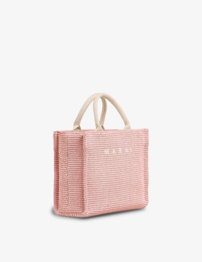 Marni Tote Bag Piccola In Tessuto Effetto Rafia