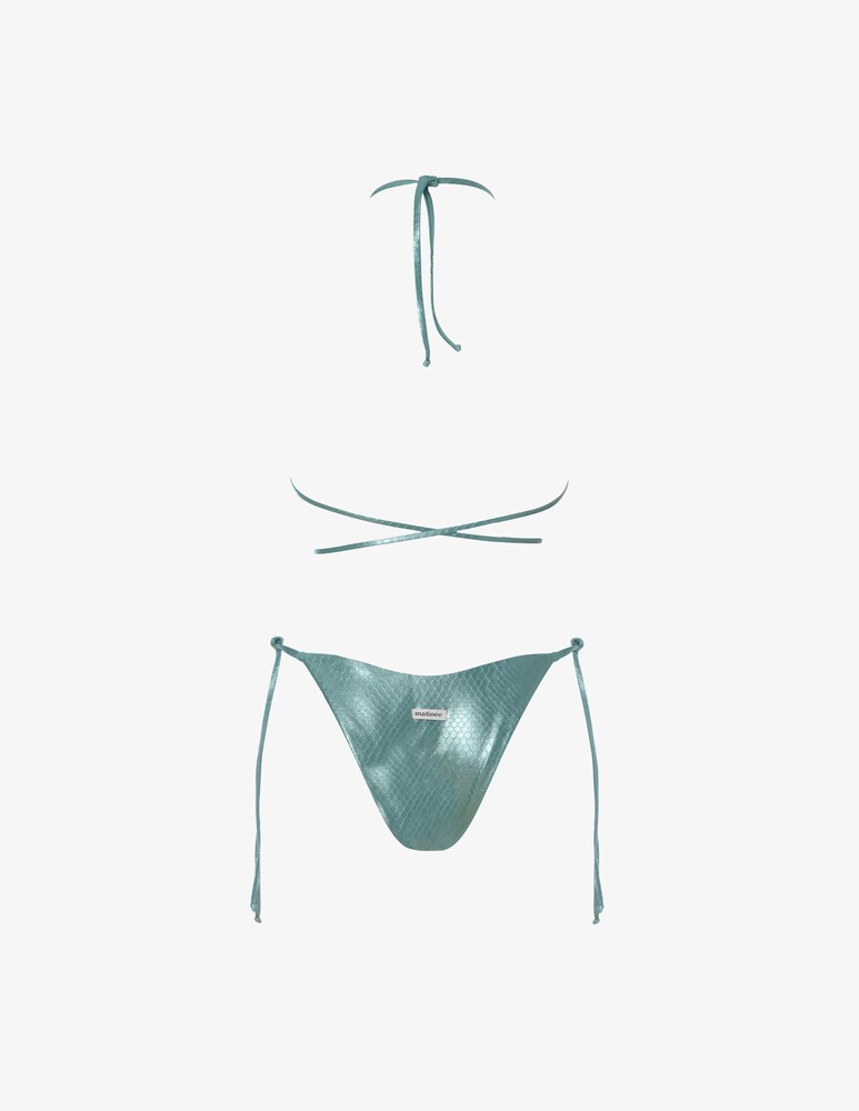 Matinée Costume A 2 Pezzi Con Top A Triangolo E Slip Con Lacci Lam Space