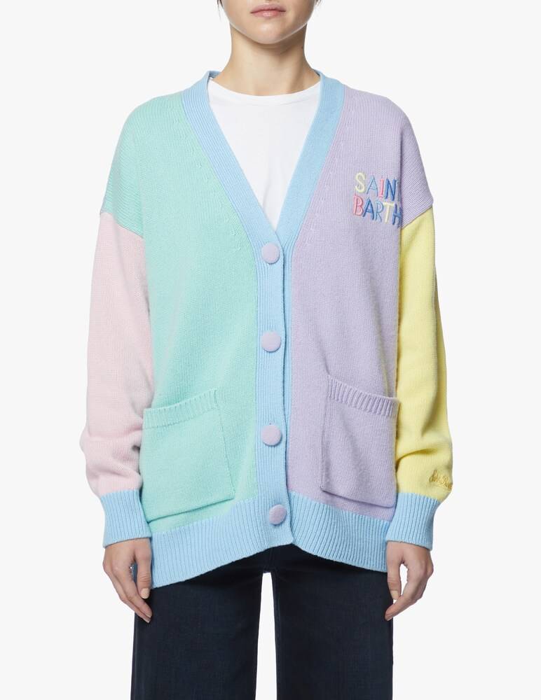 MC2 Saint Barth Cardigan In Misto Lana Chloe