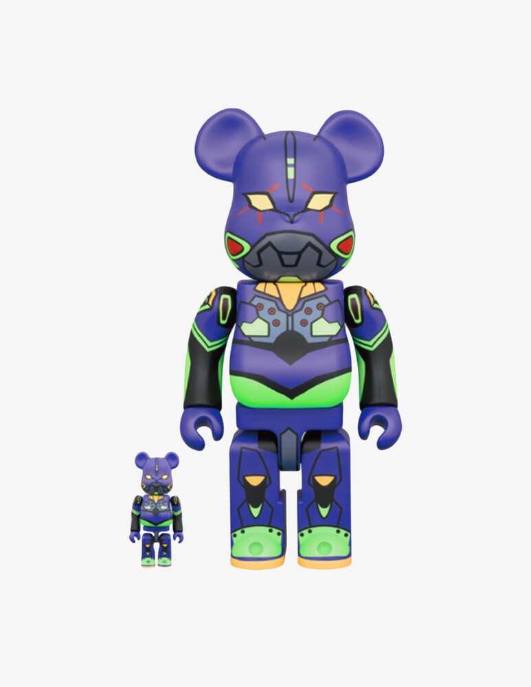 Medicom Toy Bearbrick 100% 400% Evangelion Eva01 New Paint 2 Pz