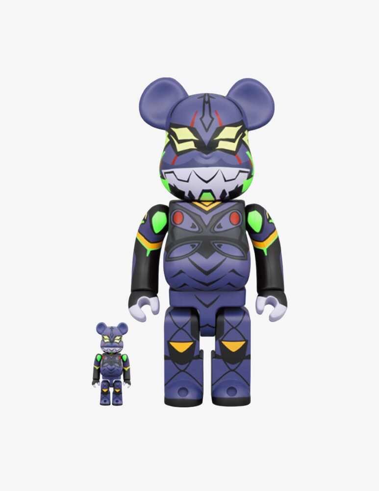 Medicom Toy Bearbrick 100% 400% Evangelion Eva13 New Paint 2 Pz