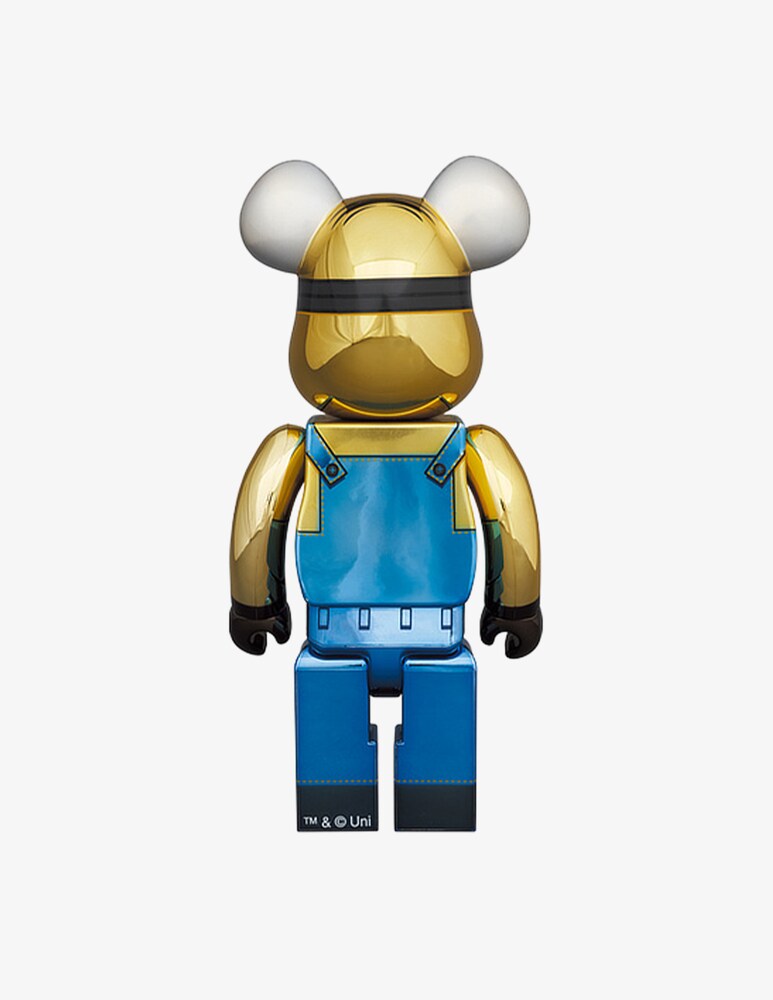 Medicom Toy Bearbrick 1000% Minions Dave Chrome Version - Multicolor