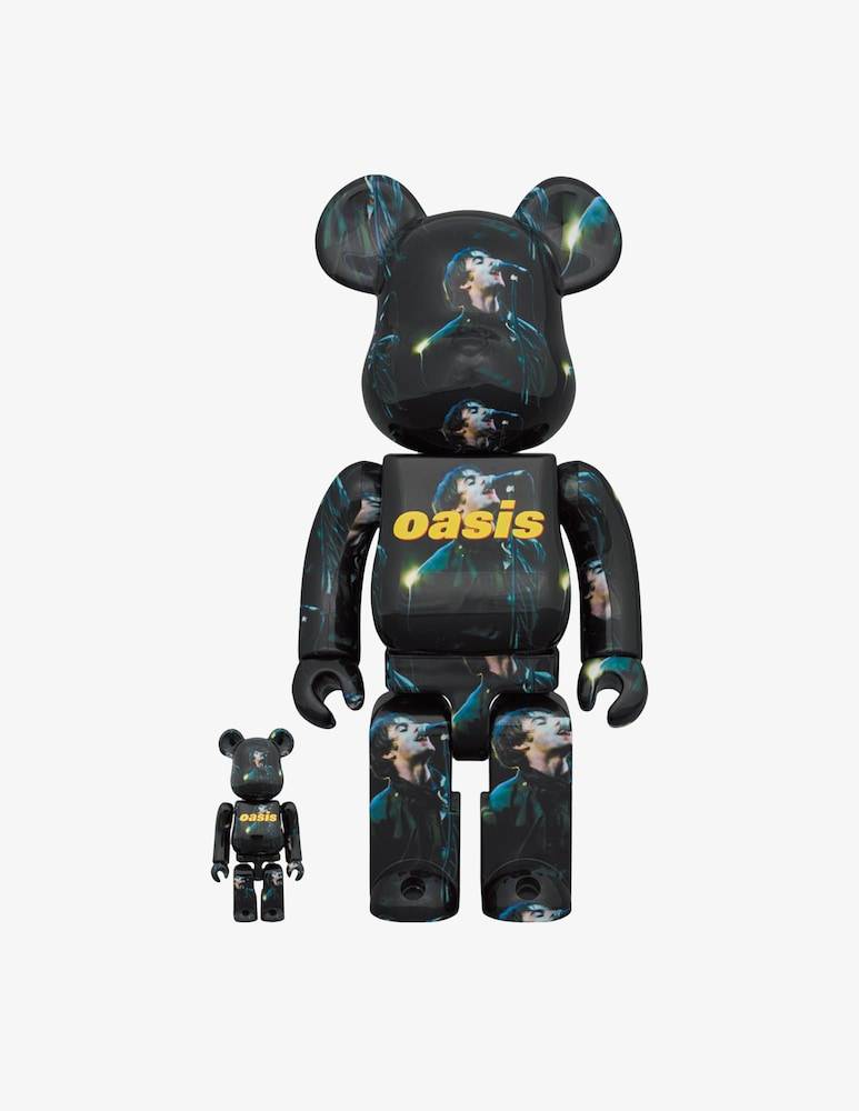 Medicom Toy Bearbrick 400% Oasis Knebworth 1996 Liam Gallagher 2-pack