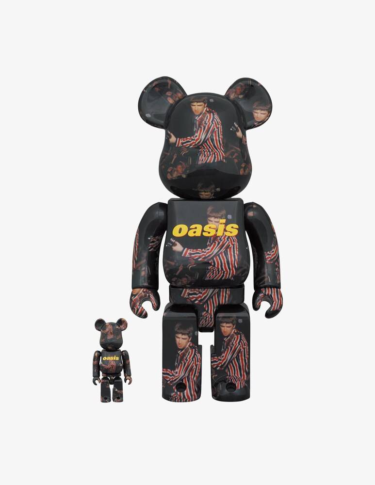 Medicom Toy Bearbrick 400% Oasis Knebworth 1996 Noel Gallagher 2-pack