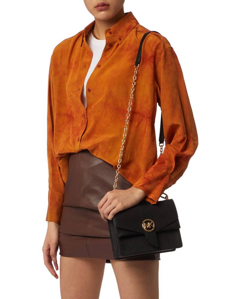 Michael Michael Kors Borsa A Tracolla Greenwich Piccola In Pelle - Nero