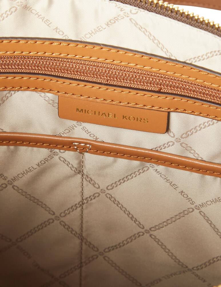 Michael Michael Kors Borsa Tote Sullivan Media Con Zip Superiore E Logo - Marrone