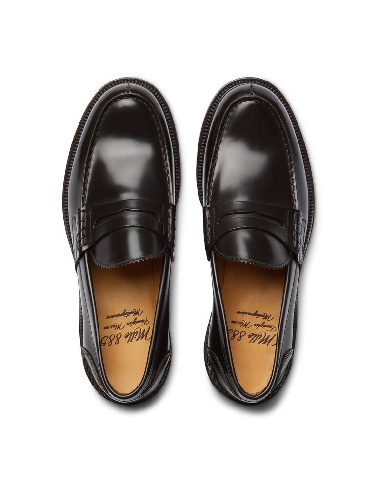 Mille885 Mocassino In Pelle - Marrone