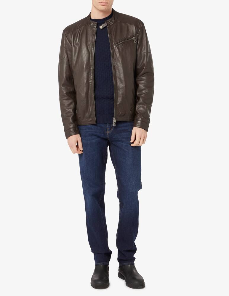 Misaky Giacca Biker Pelle