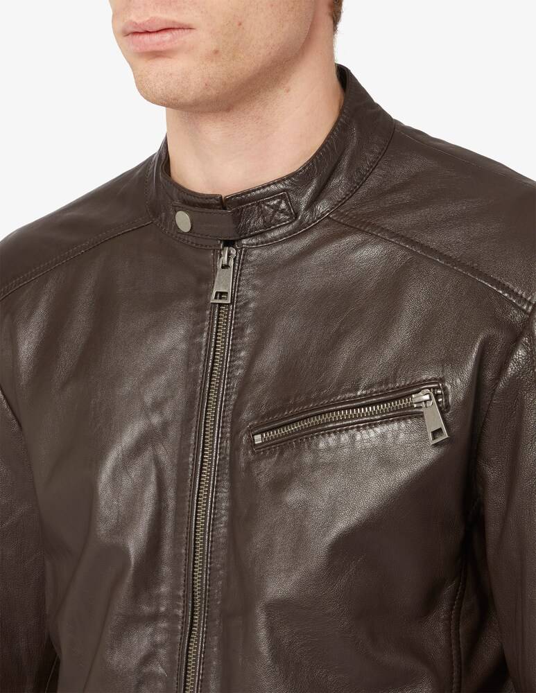 Misaky Giacca Biker Pelle