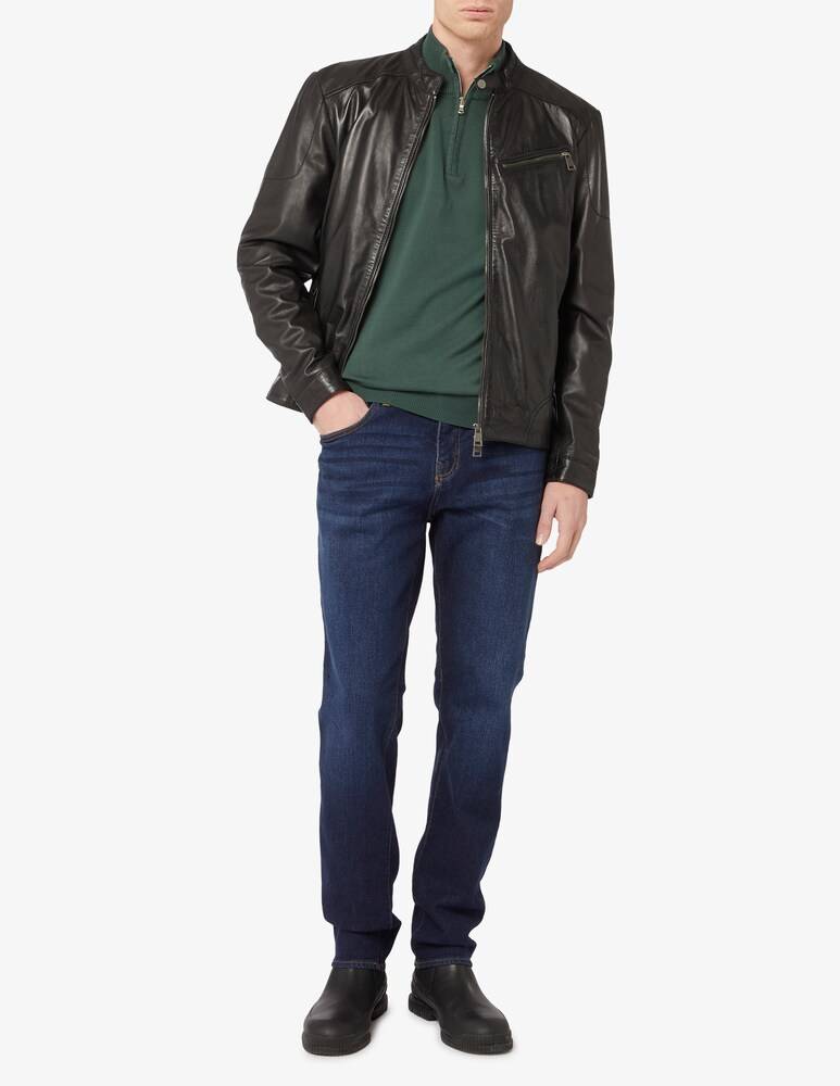 Misaky Giacca Biker Pelle