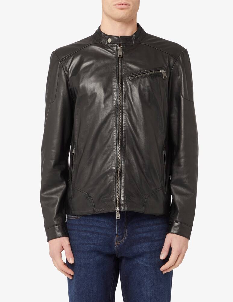 Misaky Giacca biker pelle