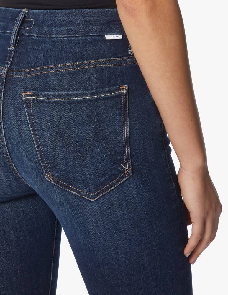 MOTHER High Waisted Looker Skinny Jeans - Blu