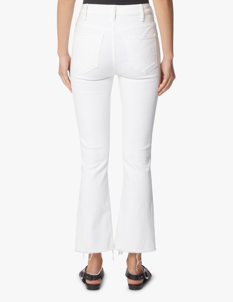 MOTHER Jeans The Hustler Ankle Fray - Bianco