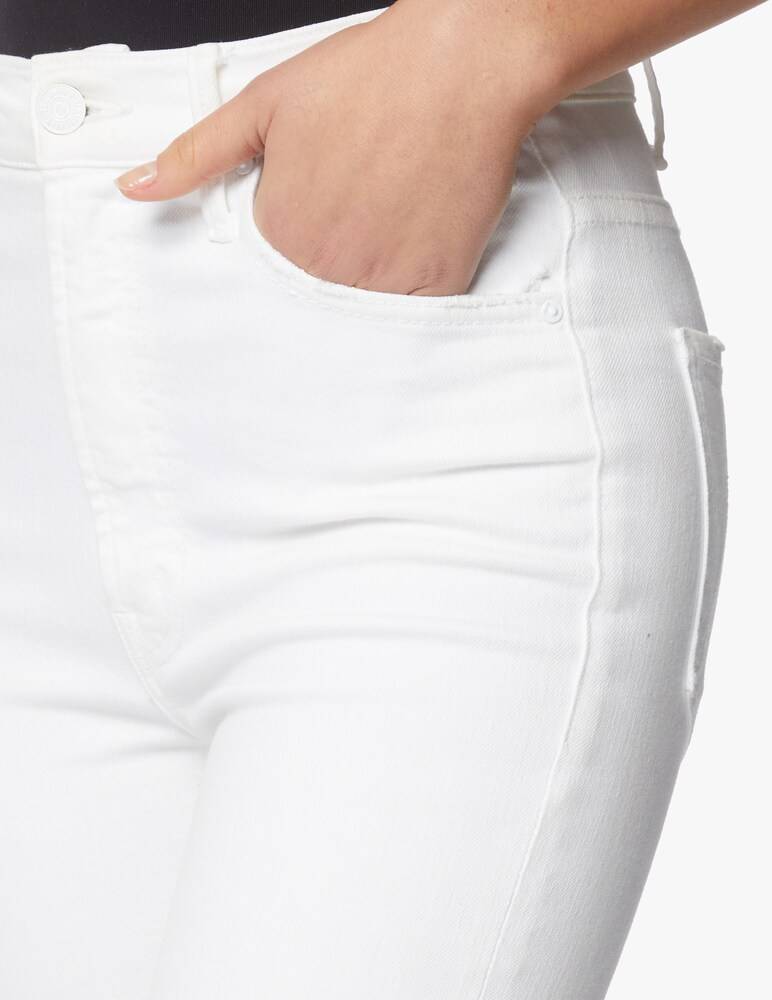 MOTHER Jeans The Hustler Ankle Fray - Bianco