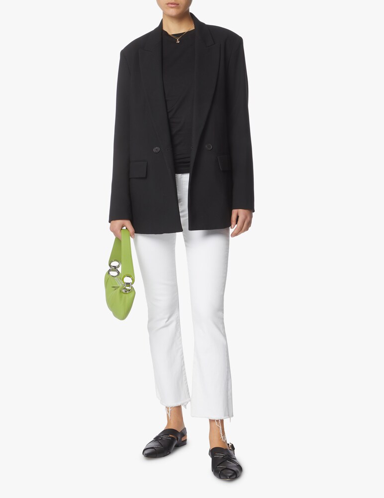 MOTHER Jeans The Hustler Ankle Fray - bianco