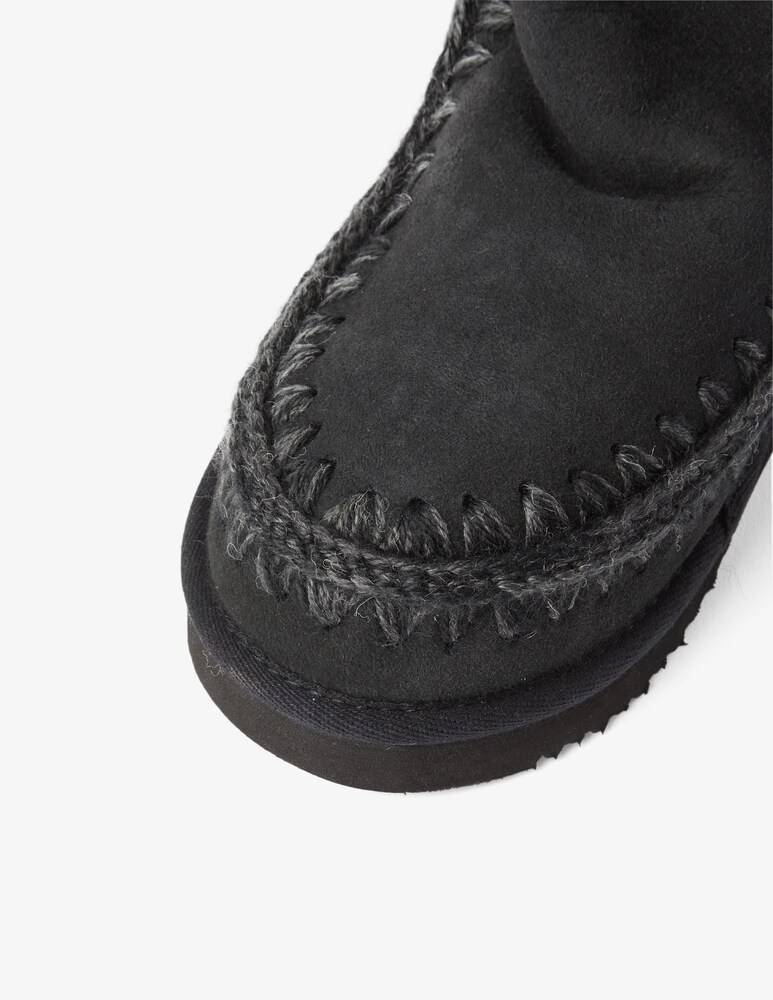 Mou Stivaletti Scamosciato Eskimo18 Logo Glitterato - Nero