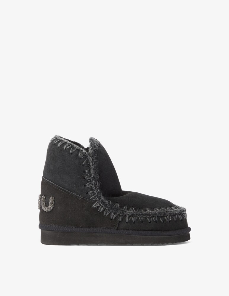 Mou Stivaletti scamosciato Eskimo18 logo glitterato - Nero