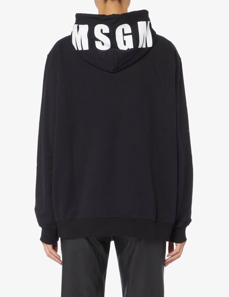 MSGM Felpa Con Cappuccio Over Logo