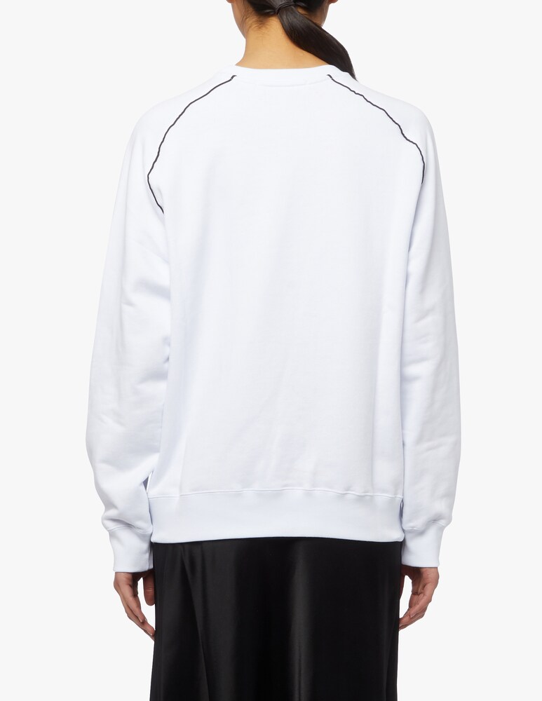 MSGM Felpa Girocollo Con Logo
