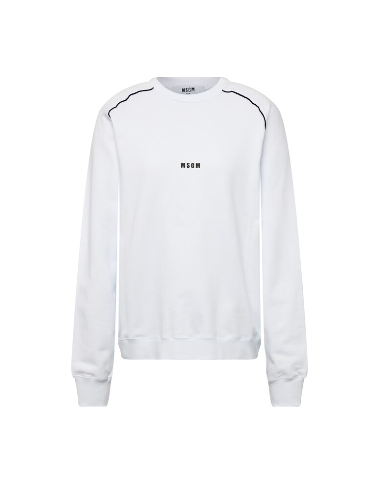 MSGM Felpa Girocollo Con Logo