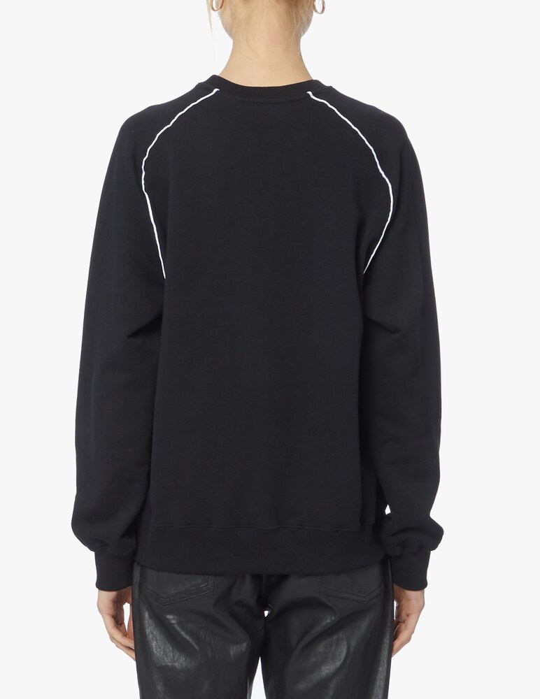 MSGM Felpa Manica Lunga In Cotone Con Logo