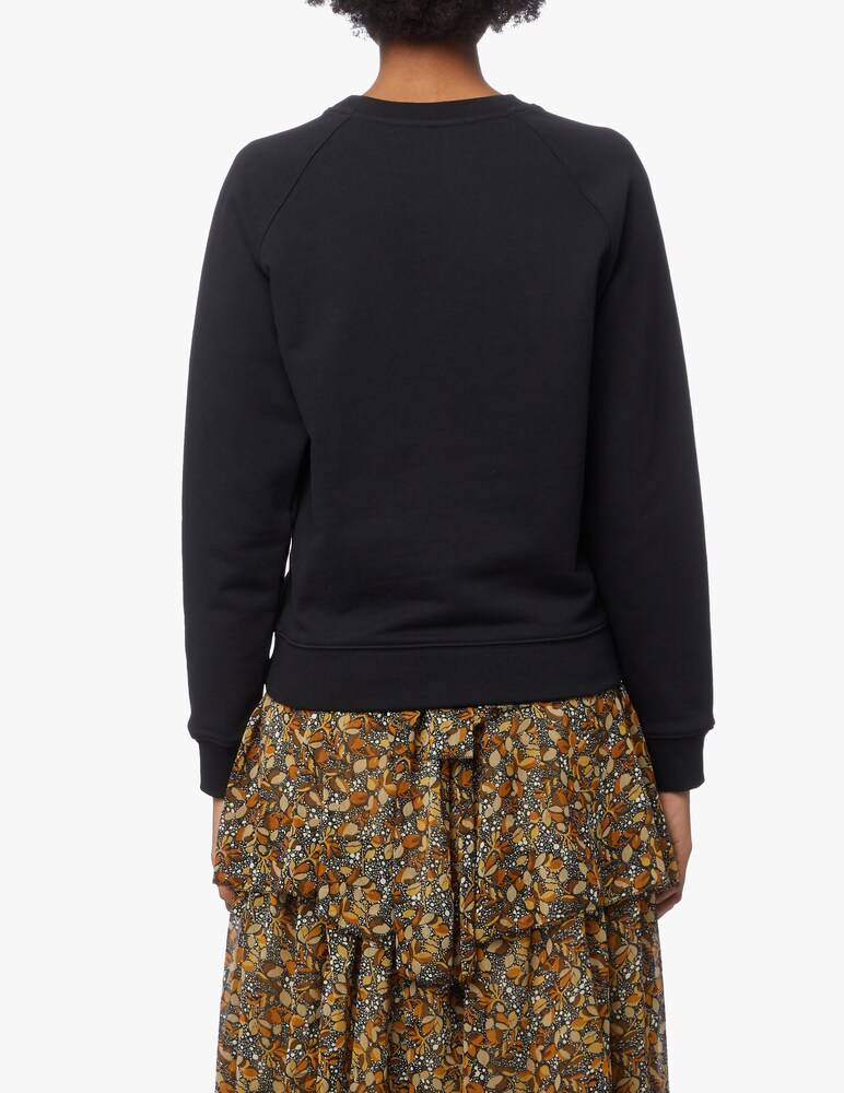 MSGM Felpa Manica Lunga In Cotone Con Logo