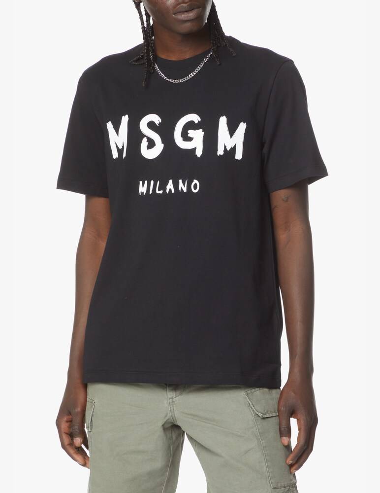 MSGM Maglietta manica corta logo spray