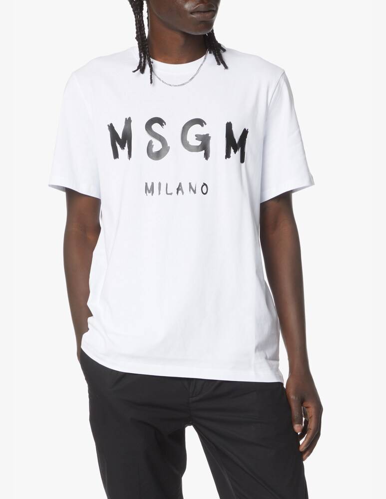 MSGM Maglietta manica corta logo spray