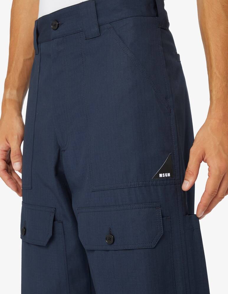 MSGM Pantaloni Cargo Elastico Fondo