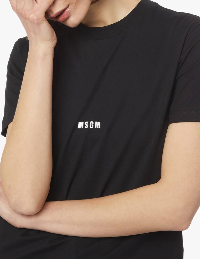 MSGM T-shirt Con Logo Girocollo In Cotone